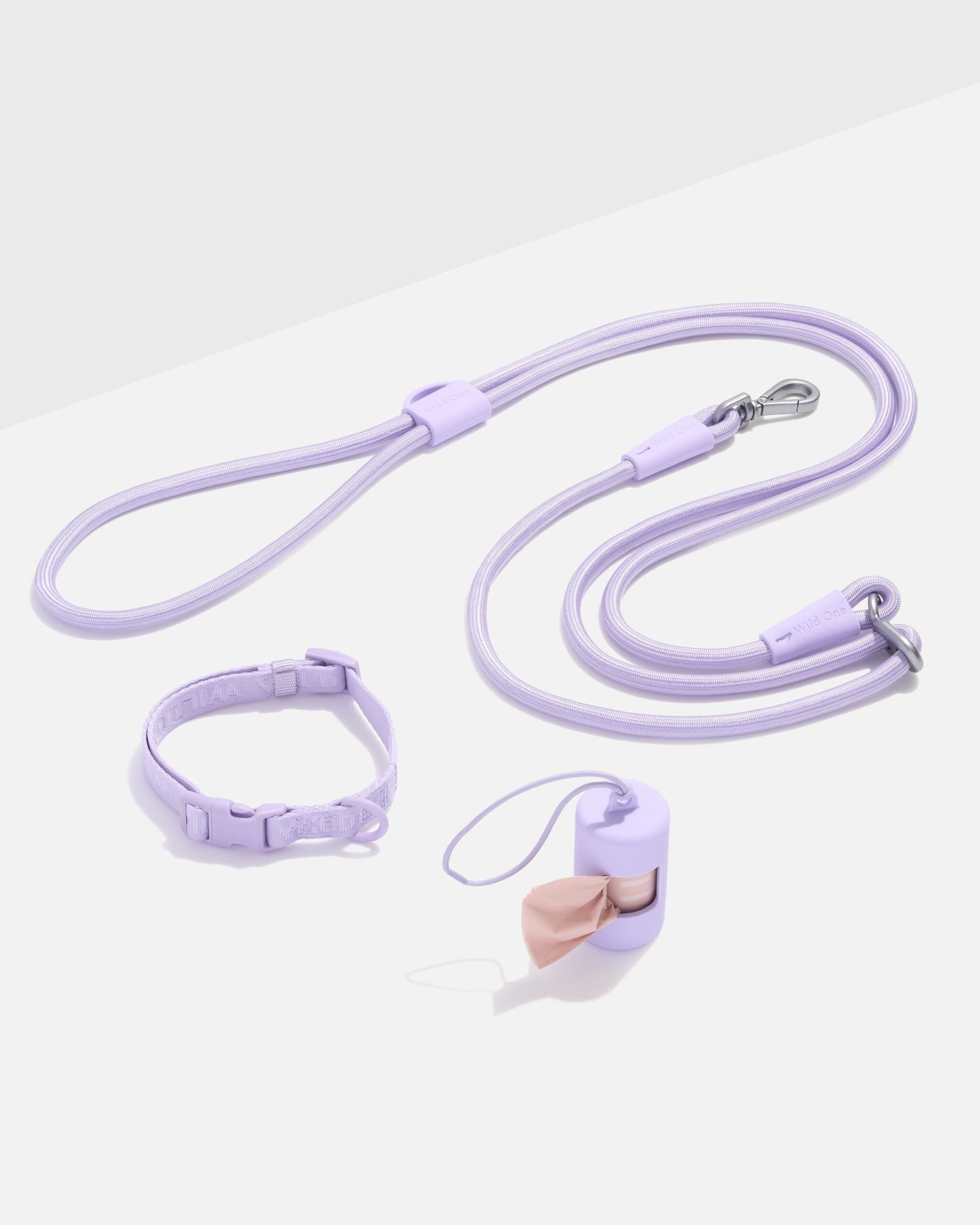 WO_VM_CollarWalkKit_AirCollar_RopeLeash_Lilac_PDP_01_4x5_Web Quick-Release Collar + Hands-Free Rope Leash Walk Kit - Image 1